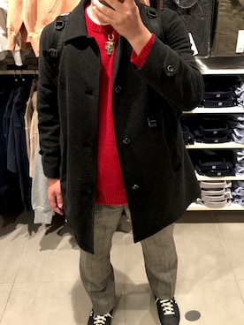 「アイテム（トレンチコート）」を使った、STORMさん（メンズ・173cm・20代）の冬コーディネート