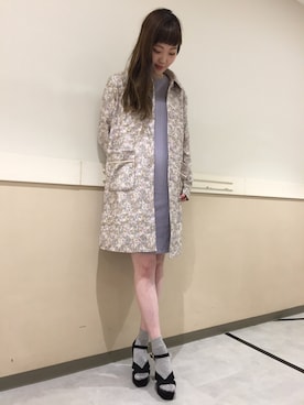 「アイテム（ワンピース/ドレス、パープル系）」を使った、saori watanabeさん（レディース・167cm）の冬コーディネート