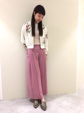 「Lily Brown」｜「アイテム（ブルゾン）」を使った、saori watanabeさん（レディース・167cm）の春コーディネート