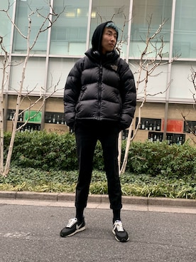 「PRADA（プラダ）のアイテム（スラックス）」を使った、rieecさん（メンズ・180cm）の冬コーディネート