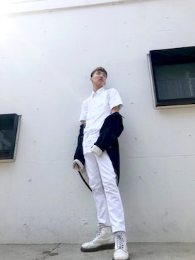 「Alexander McQueen（アレキサンダーマックイーン）のアイテム（トップス）」を使った、rieecさん（メンズ・180cm）の冬コーディネート