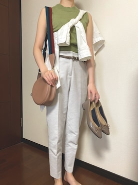 「ESPERANZA（エスペランサ）のアイテム（バレエシューズ）」を使った、mikuさん（レディース・155cm）の夏コーディネート