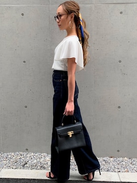 「junoah（ジュノア）のアイテム（トップス）」を使った、moi☺︎さん（レディース・154cm）の夏コーディネート