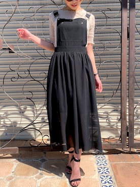 「junoah（ジュノア）のアイテム（ワンピース/ドレス）」を使った、moi☺︎さん（レディース・154cm）の夏コーディネート