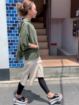 「junoah（ジュノア）のアイテム（ワンピース/ドレス）」を使った、moi☺︎さん（レディース・154cm）の秋コーディネート