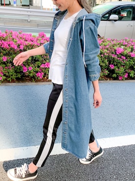 「JUNOAH（ジュノア）のアイテム（ジャケット/アウター）」を使った、moi☺︎さん（レディース・154cm）の秋コーディネート