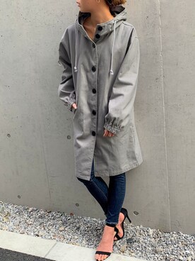 「JUNOAH（ジュノア）のアイテム（ジャケット/アウター）」を使った、moi☺︎さん（レディース・154cm）の秋コーディネート