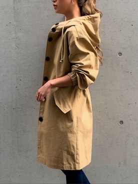 「JUNOAH（ジュノア）のアイテム（ジャケット/アウター）」を使った、moi☺︎さん（レディース・154cm）の冬コーディネート