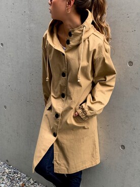 「JUNOAH（ジュノア）のアイテム（ジャケット/アウター）」を使った、moi☺︎さん（レディース・154cm）の春コーディネート