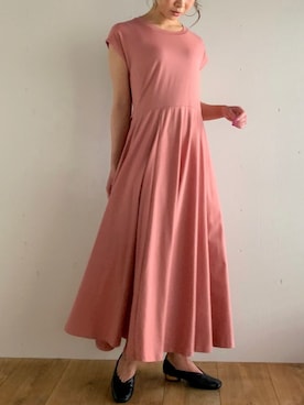 「junoah（ジュノア）のアイテム（ワンピース/ドレス）」を使った、moi☺︎さん（レディース・154cm）の春コーディネート
