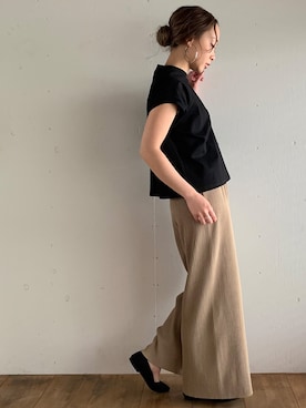 「junoah（ジュノア）のアイテム（トップス）」を使った、moi☺︎さん（レディース・154cm）の夏コーディネート