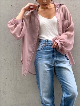 「junoah（ジュノア）のアイテム（トップス）」を使った、moi☺︎さん（レディース・154cm）の夏コーディネート