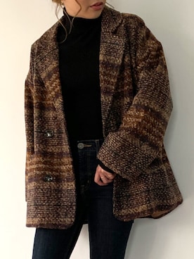 「JUNOAH（ジュノア）のアイテム（ジャケット/アウター）」を使った、moi☺︎さん（レディース・154cm）の秋コーディネート