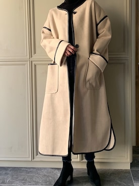 「JUNOAH（ジュノア）のアイテム（ジャケット/アウター）」を使った、moi☺︎さん（レディース・154cm）の秋コーディネート