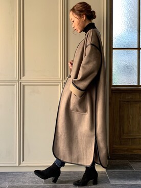 「JUNOAH（ジュノア）のアイテム（ジャケット/アウター）」を使った、moi☺︎さん（レディース・154cm）の秋コーディネート