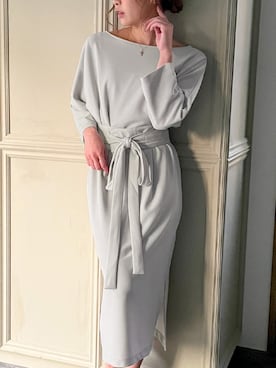 「junoah（ジュノア）のアイテム（ワンピース/ドレス）」を使った、moi☺︎さん（レディース・154cm）の春コーディネート