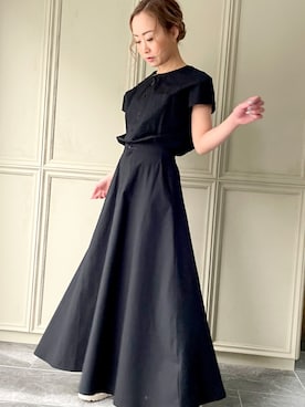 「junoah（ジュノア）のアイテム（ワンピース/ドレス）」を使った、moi☺︎さん（レディース・154cm）の春コーディネート