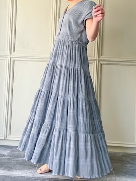 「junoah（ジュノア）のアイテム（ワンピース/ドレス）」を使った、moi☺︎さん（レディース・154cm）の春コーディネート