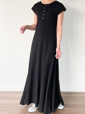 「junoah（ジュノア）のアイテム（ワンピース/ドレス）」を使った、moi☺︎さん（レディース・154cm）の春コーディネート