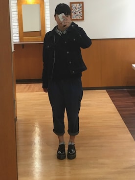 「tiptop（ティップトップ）のアイテム（シューズ）」を使った、杏沙乃さん（レディース・154cm）の春コーディネート