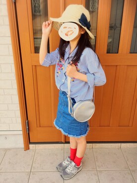 「NEW BALANCE（ニューバランス）の◆new balance KV996（スニーカー）」を使った、tkk_821さん（キッズ・135cm）の春コーディネート