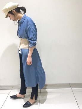 「ガウン」｜moe_lemageさん（レディース・160cm）の冬コーディネート