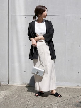 「SOMETHING（サムシング）のアイテム（トップス）」を使った、moe_lemageさん（レディース・160cm）の春コーディネート