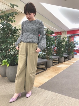 「アイテム（シューズ、パープル系）」を使った、ORientalTRaffic 三井アウトレットパーク北陸小矢部店さん（レディース・158cm）の春コーディネート