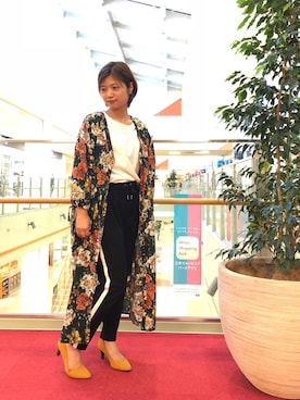 「アイテム（パンプス、イエロー系）」を使った、ORientalTRaffic 三井アウトレットパーク北陸小矢部店さん（レディース・158cm）の秋コーディネート