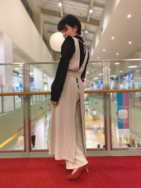 「アイテム（ワンピース/ドレス、ベージュ系）」を使った、ORientalTRaffic 三井アウトレットパーク北陸小矢部店さん（レディース・158cm）の春コーディネート