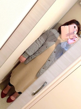 「LEPSIM（レプシィム）のアイテム（ブルゾン）」を使った、Lunaさん（レディース・156cm）の冬コーディネート