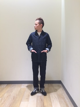 「ロールアップ」｜「アイテム（その他トップス）」を使った、勝子さん（メンズ・173cm）の冬コーディネート