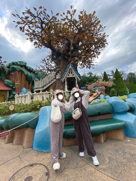 「OLIVE des OLIVE（オリーブデオリーブ）のアイテム（オールインワン・サロペット）」を使った、Yuuuさん（レディース・153cm）の冬コーディネート