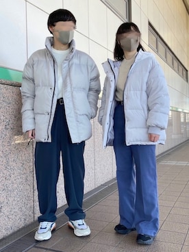「ADER error（アーダーエラー）のアイテム（シューズ）」を使った、mokoさん（レディース・154cm）の冬コーディネート