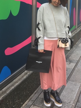 「ZARA（ザラ）のアイテム（Sweatshirt、グレー系）」を使った、katsumiさん（レディース）の春コーディネート
