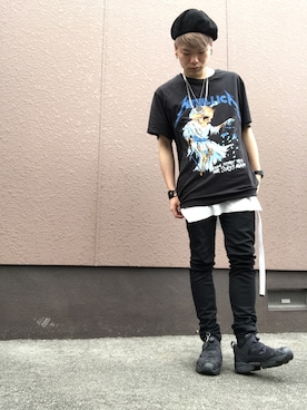 「アイテム（バングル/リストバンド）」を使った、TERAO MASATOさん（メンズ・172cm・20代）の春コーディネート