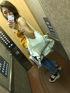 「DRWCYS（ドロシーズ）のアイテム（サンダル）」を使った、xxxchikaxxxさん（レディース・165cm）の夏コーディネート