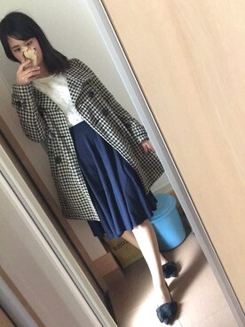 トレンチコートを使った 千鳥格子 のレディース人気ファッションコーディネート Wear