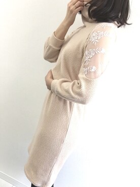 「tocco（トッコ）のアイテム（ワンピース/ドレス）」を使った、kaedeさん（レディース・164cm）の冬コーディネート