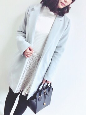 「KOBE LETTUCE（コウベレタス）のアイテム（ニット/セーター、ホワイト系）」を使った、kaedeさん（レディース・164cm）の冬コーディネート