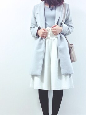 「Apuweiser-riche（アプワイザーリッシェ）のアイテム（その他パンツ、ホワイト系）」を使った、kaedeさん（レディース・164cm）の春コーディネート