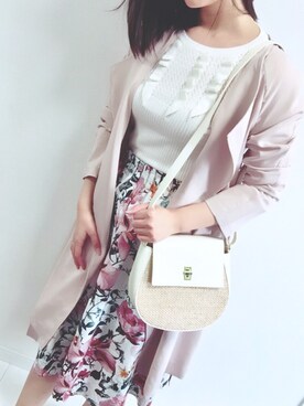 「しまむら（シマムラ）のアイテム（スカート、その他）」を使った、kaedeさん（レディース・164cm）の春コーディネート