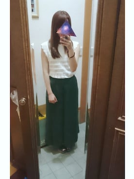 「ガウチョウパンツ」｜yana*さん（レディース・153cm）の夏コーディネート