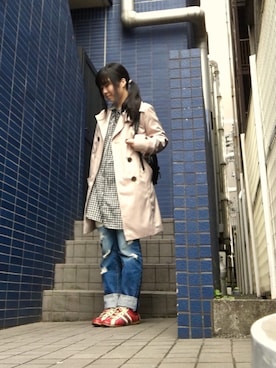 「Marblee（マー ブリー）のアイテム」を使った、HIKARUさん（レディース・160cm）の春コーディネート