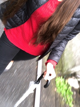 「UNIQLO（ユニクロ）のWOMEN ウルトラストレッチジーンズ（デニムパンツ）」を使った、Rimさん（レディース・173cm）の冬コーディネート