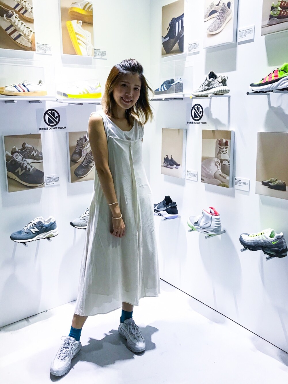 「NIKE、initial、sporty」｜「initialのアイテム（ワンピース、ホワイト系）」を使った、Celia Cさん（レディース・160cm）の冬コーディネートの1枚目の写真