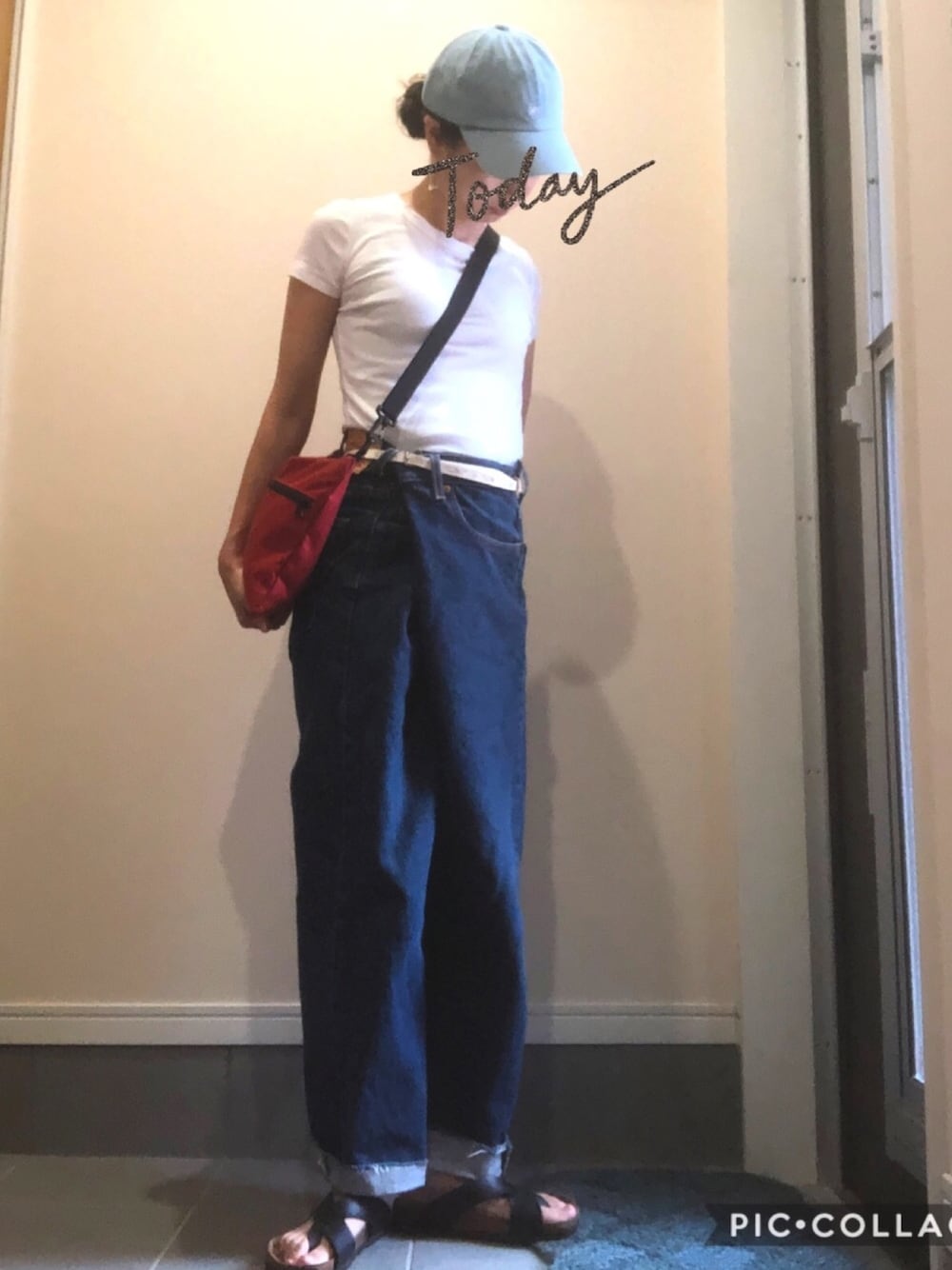 「シンプルコーデ、おしゃれさんと繋がりたい、今日のコーデ、カジュアルコーデ、オトナ女子、大人カジュアル、白Tシャツ、デニム」｜「Levi'sのアイテム（デニムパンツ、ブルー系）」を使った、K.K.Mさん（レディース・163cm）の夏コーディネートの1枚目の写真