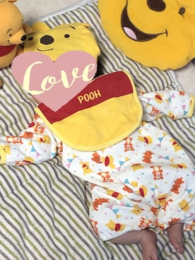 「プーさんコーデ」｜GORI familyさん（キッズ・50cm）の春コーディネート