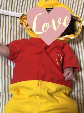 「プーさんコーデ」｜GORI familyさん（キッズ・70cm）の春コーディネート