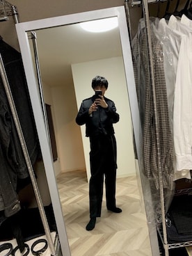 「PRADA（プラダ）のアイテム（ブルゾン）」を使った、りょせさん（メンズ・177cm）の冬コーディネート